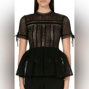 Self portrait peplum top